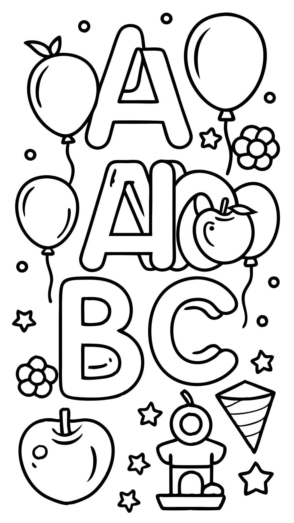 alphabet color pages